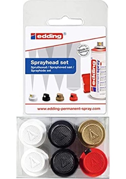 5200 Sprey Başlığı Seti - 6 Sprey Başlığından Oluşan Set - 4 Farklı Sprey Genişliğinde Değiştirilebilir Sprey Başlıkları - Ince Çizgilerden (1 Cm) Geniş Alanlara (14 Cm) Kadar