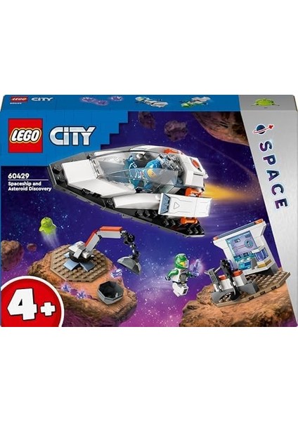 City Uzay Gemisi ve Asteroit Keşfi 60429-4 Yaş ve Üzeri Çocuklar Için Uzay Laboratuvarı Içeren Yaratıcı Oyuncak Yapım Seti (126 Parça)