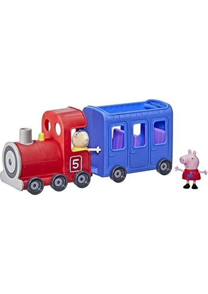Pig Peppa'nın Maceraları Tavşan Treni 2 Parçalı Çıkarılabilir Araç, 2 Figür, Yuvarlanan Tekerlekler, 3 Yaş ve Üstü