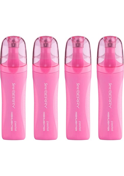 Berry Fosforlu Kalem Pastel Pembe 4lu Set