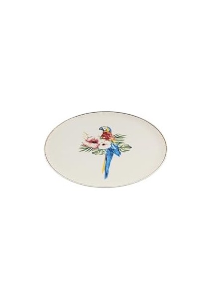 Exotic Desen 2 Düz Tabak 20 Cm, Porselen