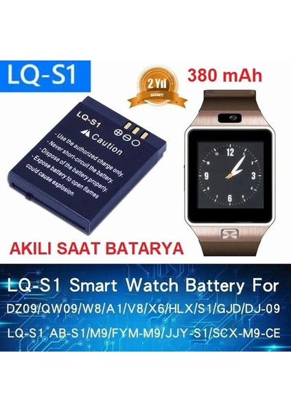 Akıllı Saat Ab-S1 M9 Fym-M9 Jjy-S1 Scx-M9-Ce U10 Plus Pro Batarya Pil Lq-S1