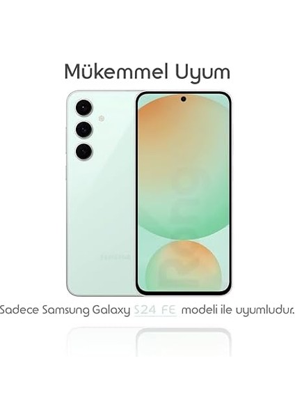 Samsung Galaxy S24 Fe Için Ekran Koruyucu Anti-Static Temperli Cam 9h Sertliğinde Ekranı Kaplayan Görüntü Kalitesini ve Dokunmatiği Etkilemeyen Darbelere ve Çizilmeye Karşı Premium Koruma