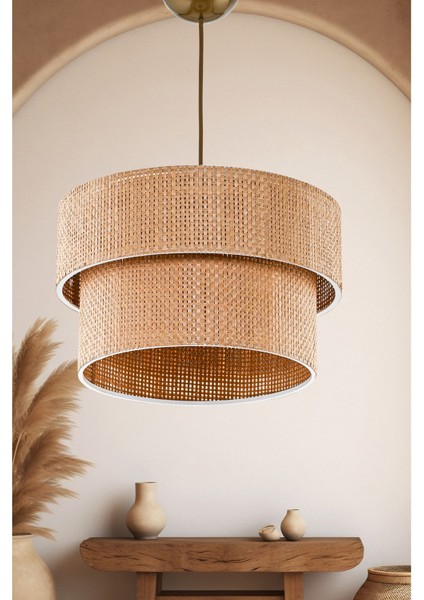 UltraNova Modern doğal rattan sarkıt avize, kahverengi, 25x30 cm, 1 ampüllü fiyatları