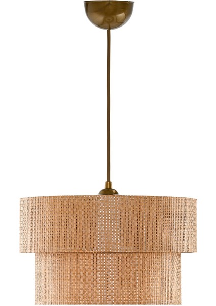 UltraNova Modern doğal rattan sarkıt avize, kahverengi, 25x30 cm, 1 ampüllü indirimleri