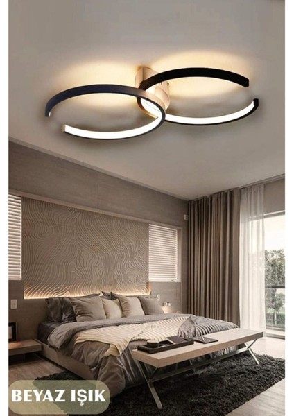 UltraNova Modern iki lümenli alüminyum avize, 30x50 cm, beyaz ışık ve kasa