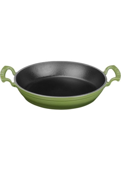 Döküm Yuvarlak Sahan Döküm Demir Yekpare Çift Kulplu ÇAP(Ø)24CM. Yeşil
