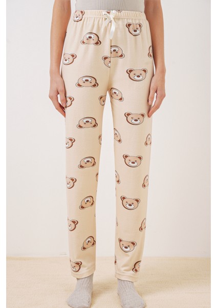 4323 Desenli Pijama Altı - Krem fiyatları
