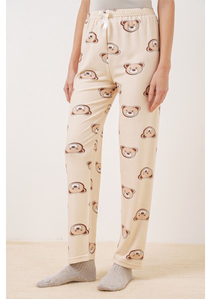 4323 Desenli Pijama Altı - Krem indirimleri