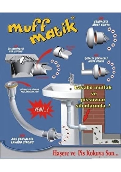 Koku Önleyici Lavabo Sifonu Çekvalfi (3 Adet)