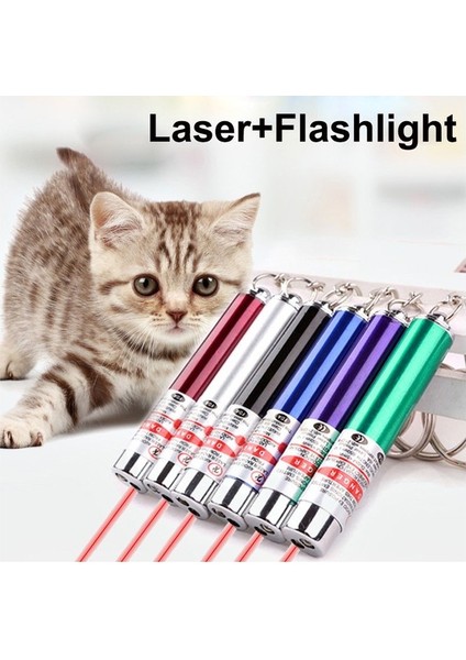 Kedi Lazer Oyuncak Anahtarlık – 3 fonksiyonlu (Kırmızı Lazer + Uv + Fener) fiyatları