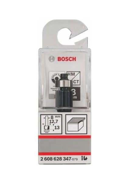 2 608 628 Aksesuarı 347 Buendigfraeser 8 Mm, D1 12,7 Mm, L 13 Mm, G 56 mm