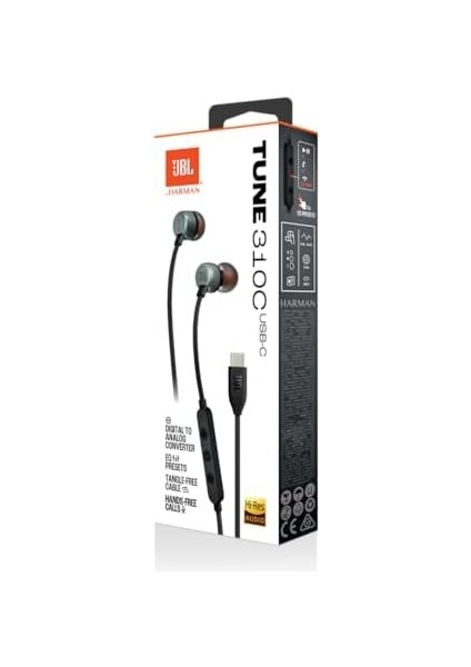Tune 310C, Usb-C Kulakiçi Kulaklık, Siyah