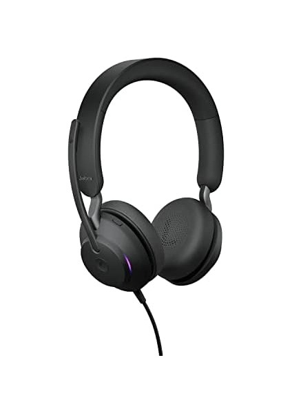 Evolve2 40 Pc Headset - Gürültü Önleyici Microsoft Teams Sertifikalı Stereo Kulaklıklar 3 Mikrofon Çağrı Teknolojisi - Usb-A Kablosu - Siyah