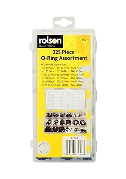 61224 225 Pc O-Ring Assortment