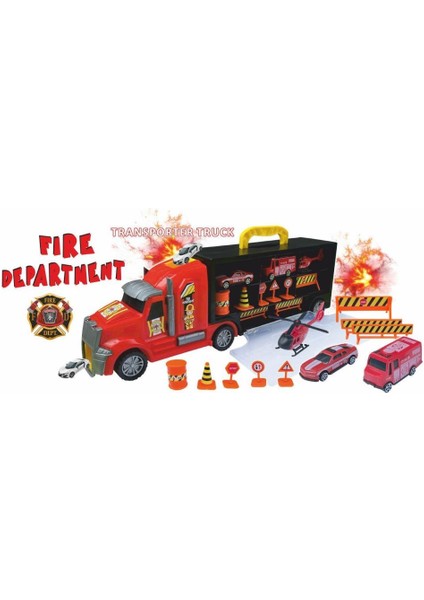 ERN-875 Heroes Toys Çantalı Itfaiye Taşıyıcı Tır Seti - Eren Oyuncak modelleri