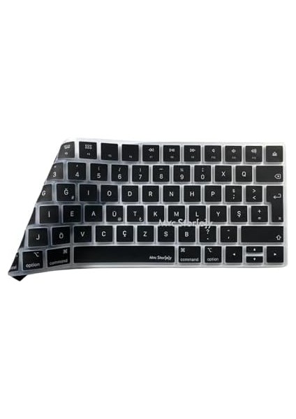 F Klavye Apple Magic Keyboard-2 A1644 (F-Türkçe) ile Uyumlu Klavye Koruyucu Daktilo Tipi Siyah