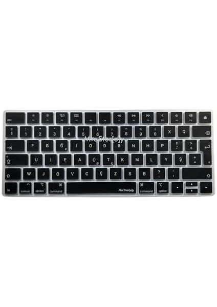 F Klavye Apple Magic Keyboard-2 A1644 (F-Türkçe) ile Uyumlu Klavye Koruyucu Daktilo Tipi Siyah