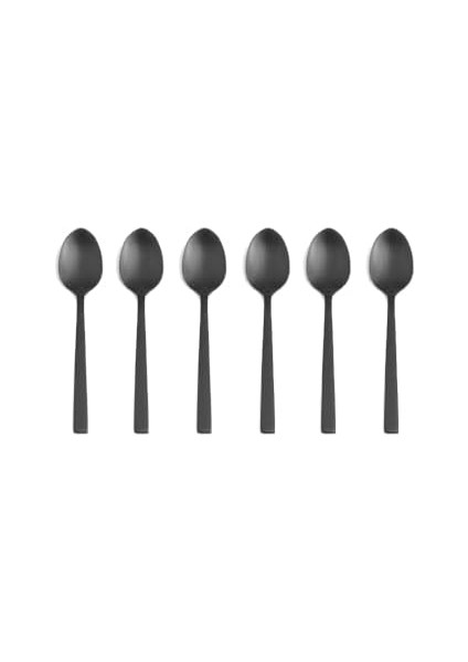 Quantum Mat Siyah Çay Kaşığı 11CM 6 Adet