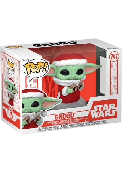 Funko Pop Star Wars Holiday Grogu With Christmas Cookie