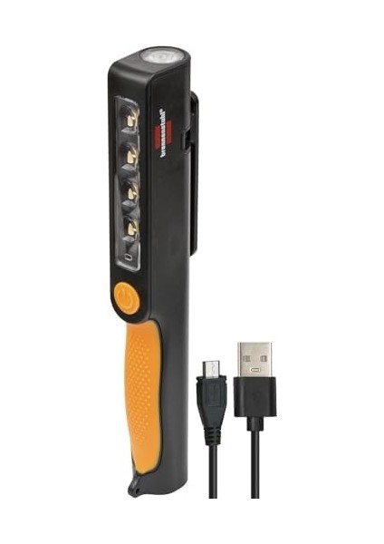 LED Lamba/kullanışlı LED Pil Clipleuchte (Çalışma Lambası Akkubetrieben, Dahil Dönebilen Clip Mıknatıslı) Renk: Siyah/sarı, 1 Adet, 1175890