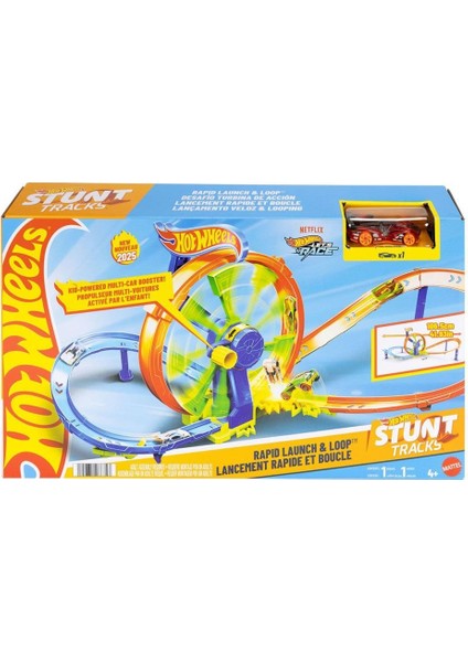 JBX65 Hot Wheels Hızlı Fırlatma ve Döngü Parkuru Oyun Seti