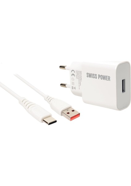 Swiss Power 18W 3.0 Type-C Hızlı Şarj Seti Sws-T1 - Beyaz