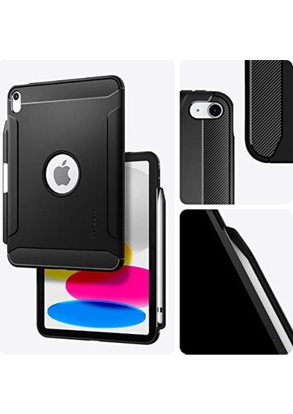 iPad 10.9'' 10.nesil (2022) Kılıf Rugged Armor Black - ACS05552