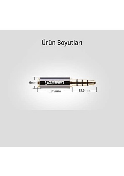 3.5mm'den 2.5mm'ye Jack Dönüştürücü Siyah