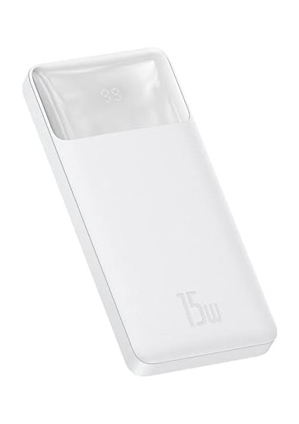 Bipow Overseas Edition Dijital Ekranlı 15W 10.000 Mah Powerbank Beyaz