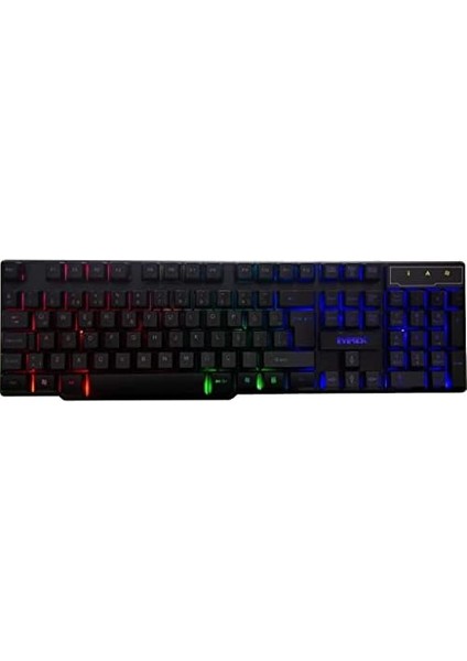 KB-188 Borealis Siyah USB Gökkuşağı Aydınlatmalı Q Gaming Oyuncu Klavyesi