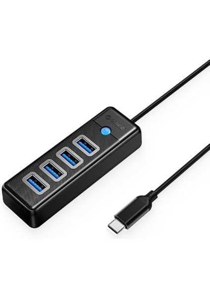 Type-C To Usb-A 3.0 4 Portlu Ultra Slim USB Çoklayıcı Hub Siyah