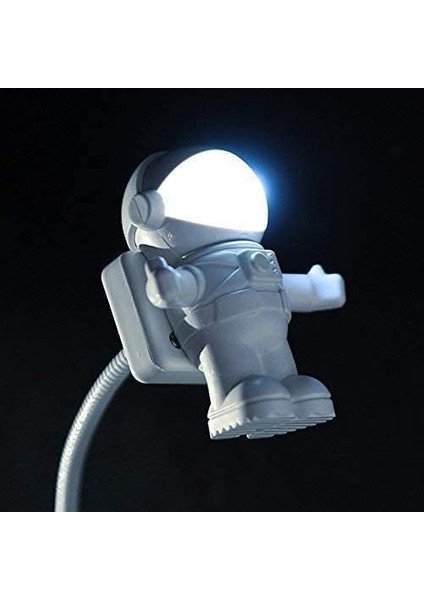 Yaratıcı Spaceman Astronot Laptop Pc Notebook Için Esnek USB Işık LED