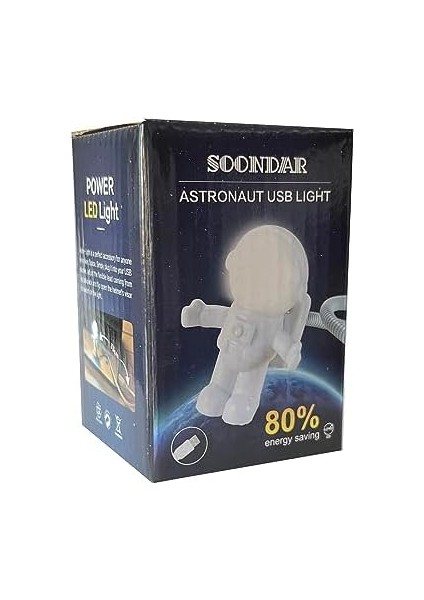 Yaratıcı Spaceman Astronot Laptop Pc Notebook Için Esnek USB Işık LED