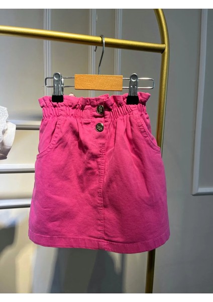 Kız Çocuk Fiyonk Nakışlı Badili Premium Denim Etekli Takım fiyatları