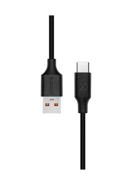 USB To Type-C Uyumlu iPhone ve Samsung Modelleri Için Hızlı Şarj ve Data Kablosu 200 cm (Siyah)