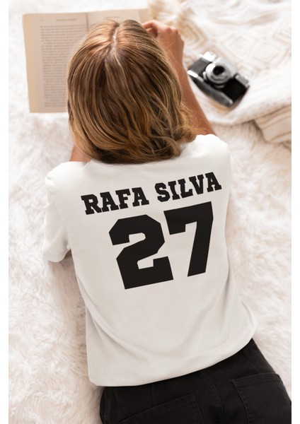 Rafa Silva Sırt Forma Baskılı Unisex Kadın Erkek Kısa Kollu Tişört T-Shirt