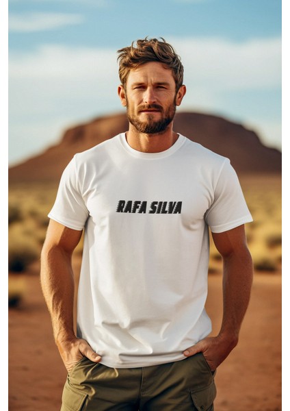 Rafa Silva Sırt Forma Baskılı Unisex Kadın Erkek Kısa Kollu Tişört T-Shirt