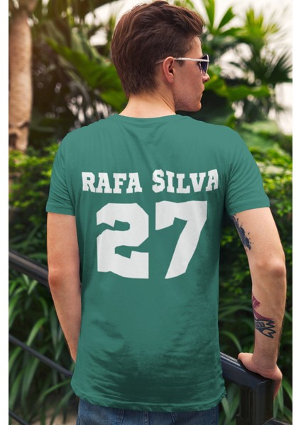 Rafa Silva Sırt Forma Baskılı Unisex Kadın Erkek Kısa Kollu Tişört T-Shirt