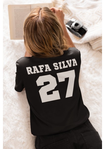 Rafa Silva Sırt Forma Baskılı Unisex Kadın Erkek Kısa Kollu Tişört T-Shirt