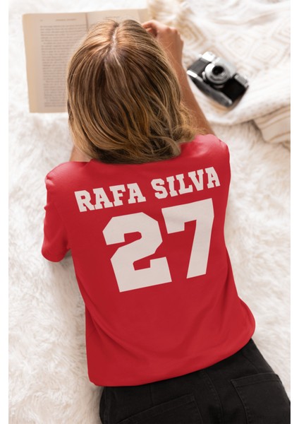 Rafa Silva Sırt Forma Baskılı Unisex Kadın Erkek Kısa Kollu Tişört T-Shirt