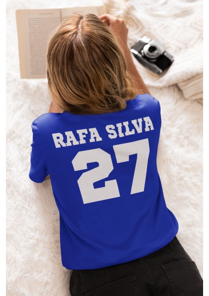 Rafa Silva Sırt Forma Baskılı Unisex Kadın Erkek Kısa Kollu Tişört T-Shirt