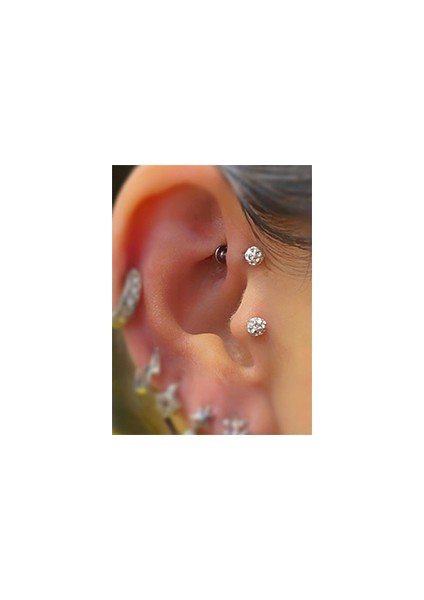 Cerrahi Çelik, 6 mm 8 mm 10 Mm Bar , 3 Adet Septum Şambala Labret Piercing Küpe Set, Kaş, Dudak, Burun, Kulak Kullanımına Uygundr