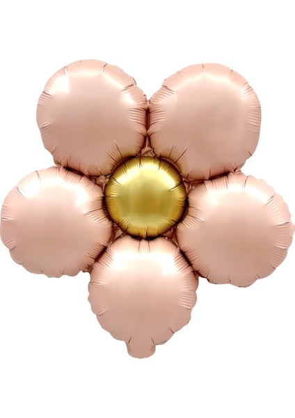BAL10 7'li Pembe Beyaz Papatya Folyo Balon Seti modelleri