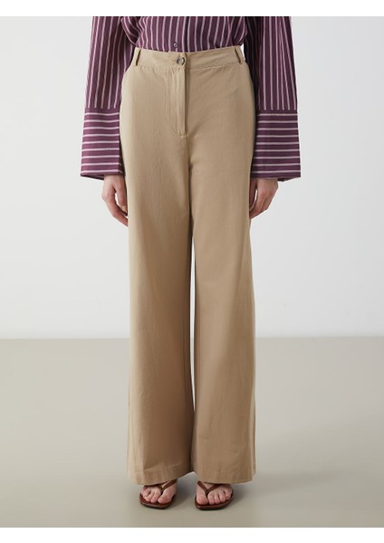 Yeni Sezon Standart Fit Poplin Kadin Pantolon - S5MO15Z8 fiyatları