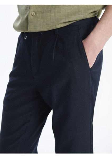 Yeni Sezon Slim Fit Keten Karisimli Erkek Pantolon - S5AR17Z8 fırsatları
