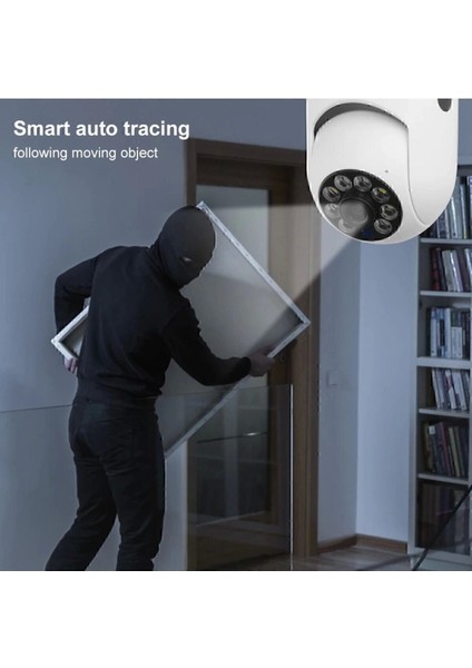 Gece Görüşlü 360 Derece 1080P Wifi Kamera - Kablosuz Panoramik Ev Güvenlik Ampul Kamerası