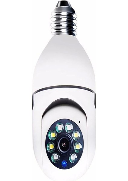 360 Derece Gece Görüşlü Wifi Ampul Akıllı Kamera Hırsız Bebek Güvenlik