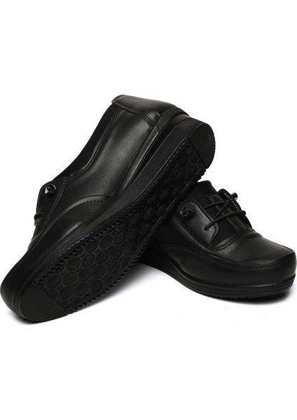 Bağcıklı Streç Detaylı Poli Taban Comfort 018-C191 Kadın Ayakkabı