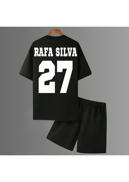 Rafa Silva Sırt Forma Baskılı Unisex Kadın Erkek Kısa Kollu Tişört T-Shirt Şort Takımı